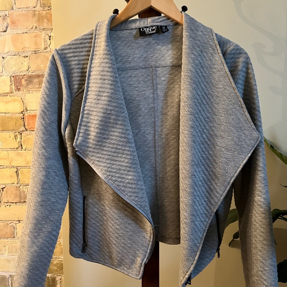 Medium grey knit jacket